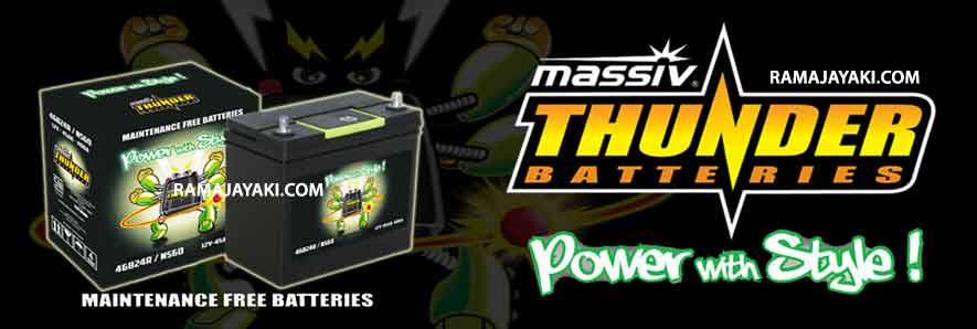 Harga Aki Thunder Maintenance Free Kering